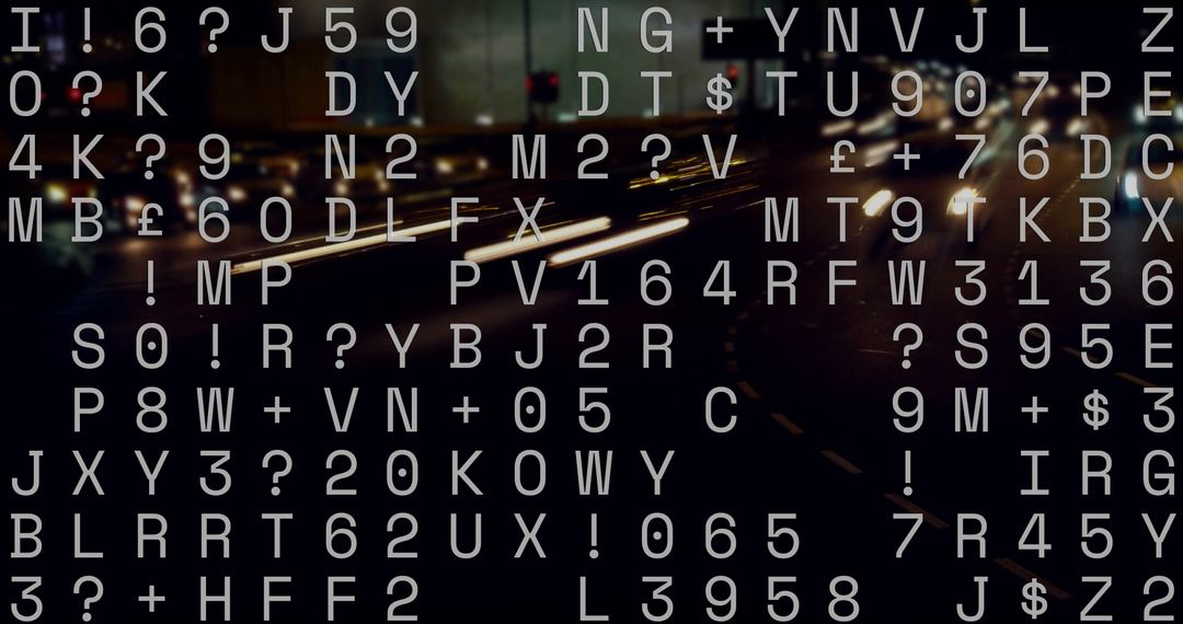 Futuristic Night City Highway with Text Overlay Art