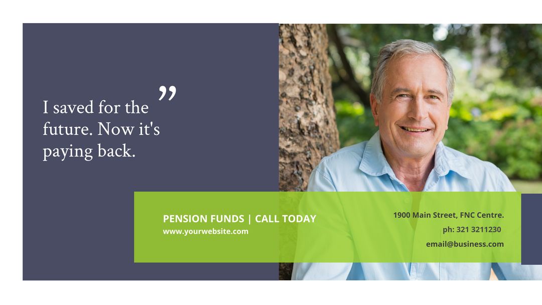 Senior Man Enjoying Retirement Savings Outdoor