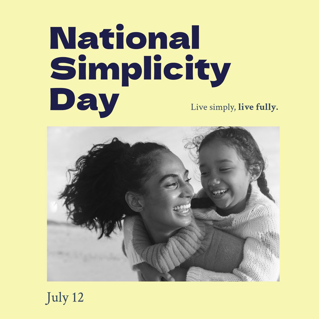 Mother and Daughter Celebrating National Simplicity Day with Joy