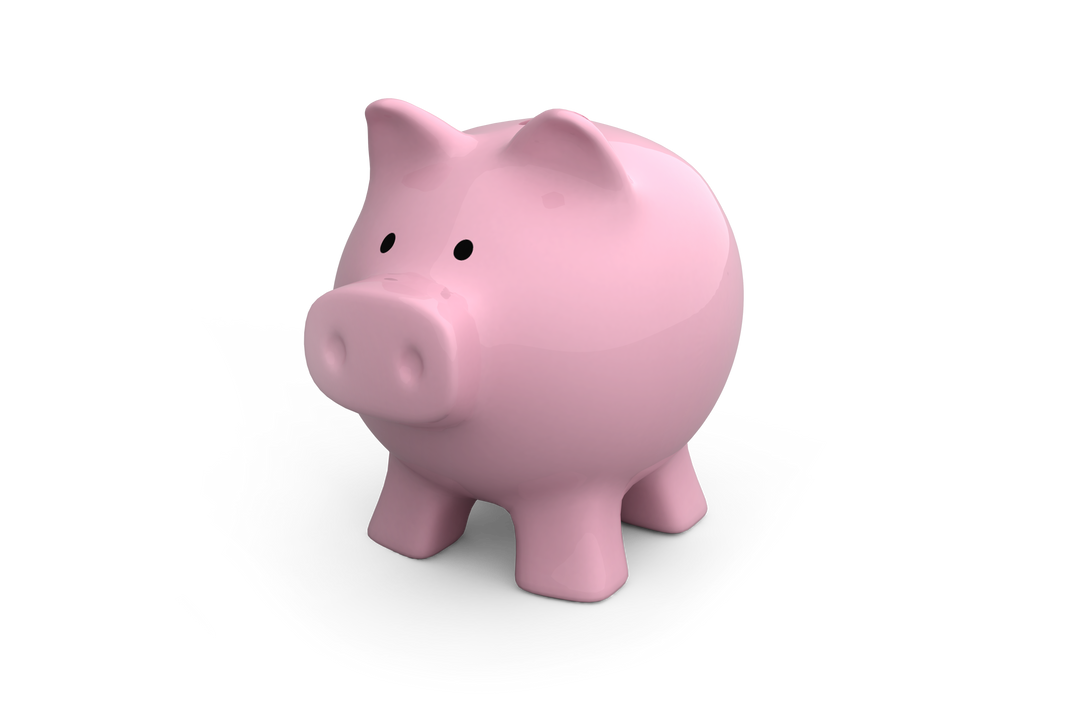 Pink Piggy Bank Isolated on Transparent Background for Finance Concept - Download Free Stock Images Pikwizard.com