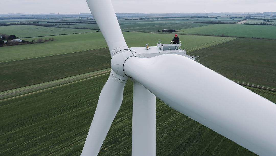 Safety Check on Wind Turbine by Technician in Embracing Sustainable Practices