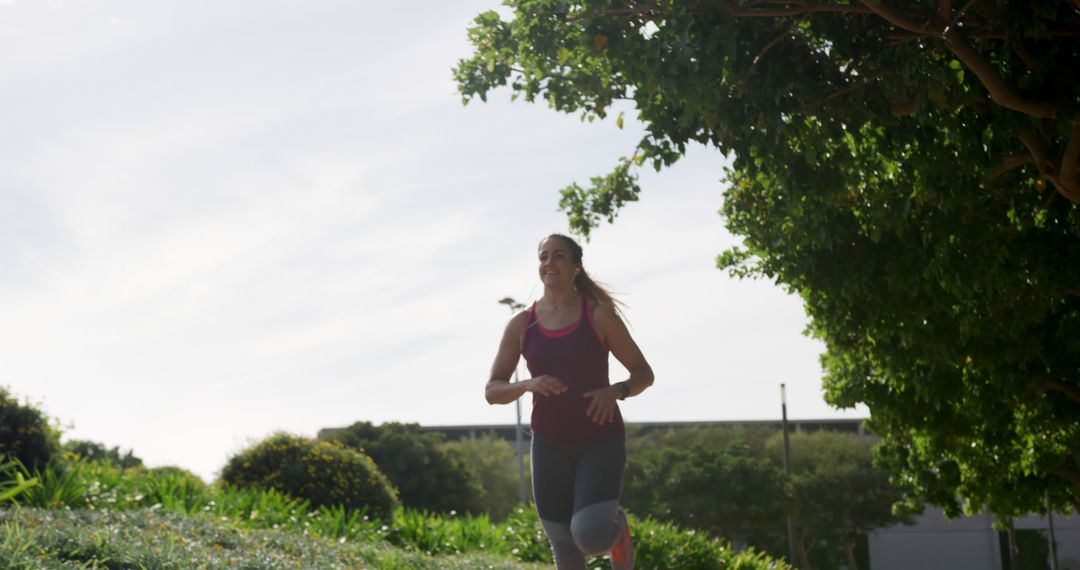 Woman Jogging Outdoors, Fit Lifestyle - Free Images, Stock Photos and Pictures on Pikwizard.com