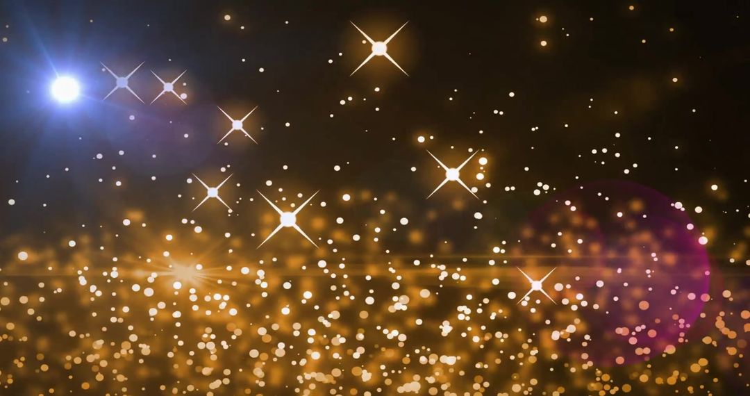 Sparkling Light Bokeh on Dark Background