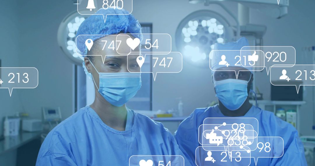 Surgeons Utilizing Digital Technology in Operating Room