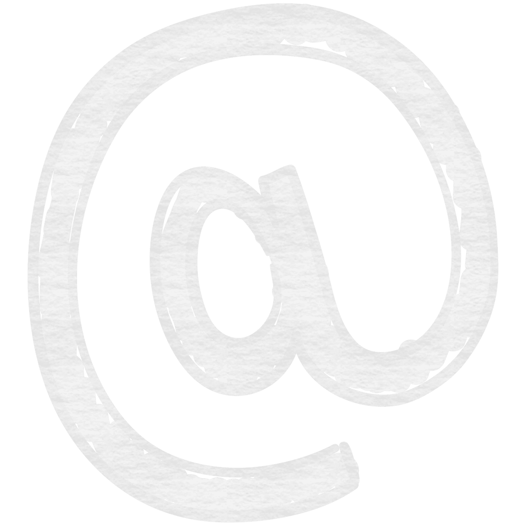 Transparent White Email At Symbol Illustration