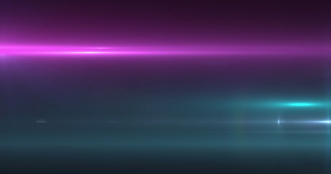 Magical Lens Flare with Pink and Blue Light Beams on Dark Background