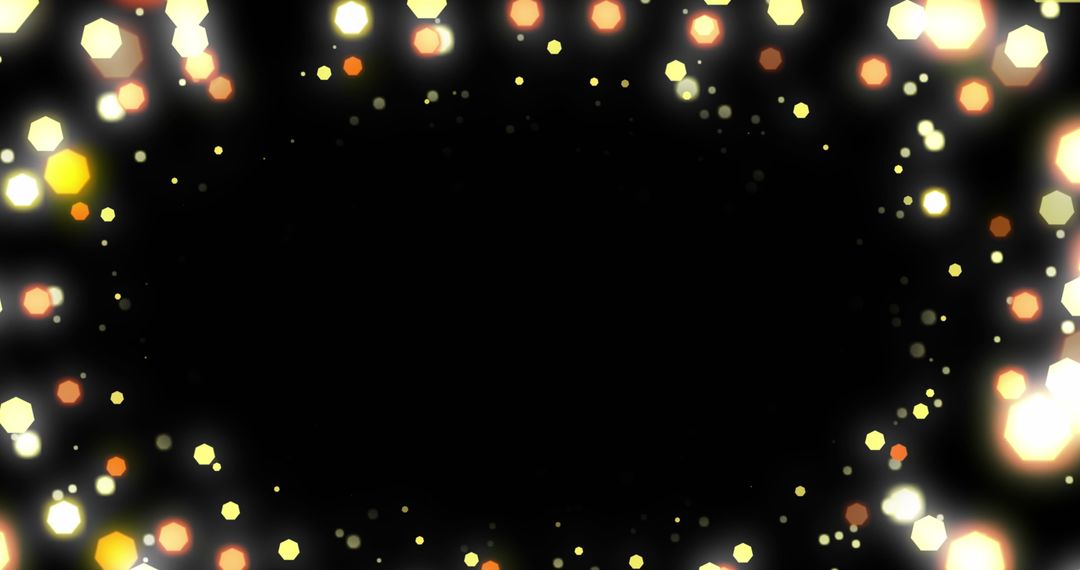 Festive Christmas Lights Border with Bokeh Effect