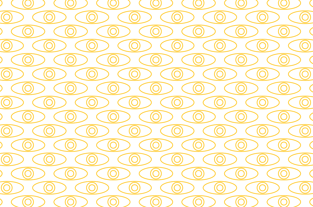 Yellow Retro Shapes Pattern on Transparent Background