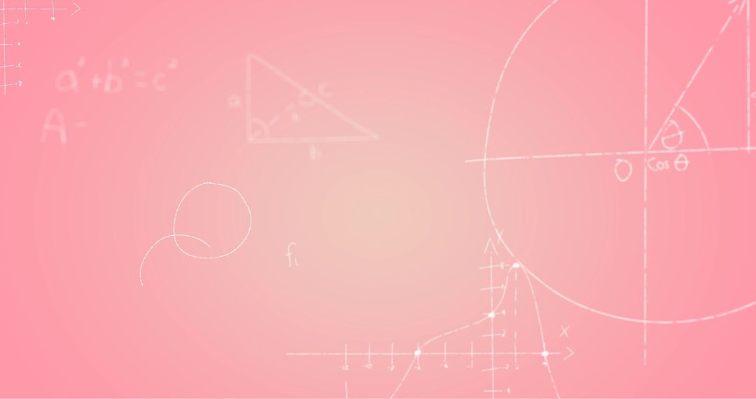 Mathematical Formulas on Pink Background for Learning