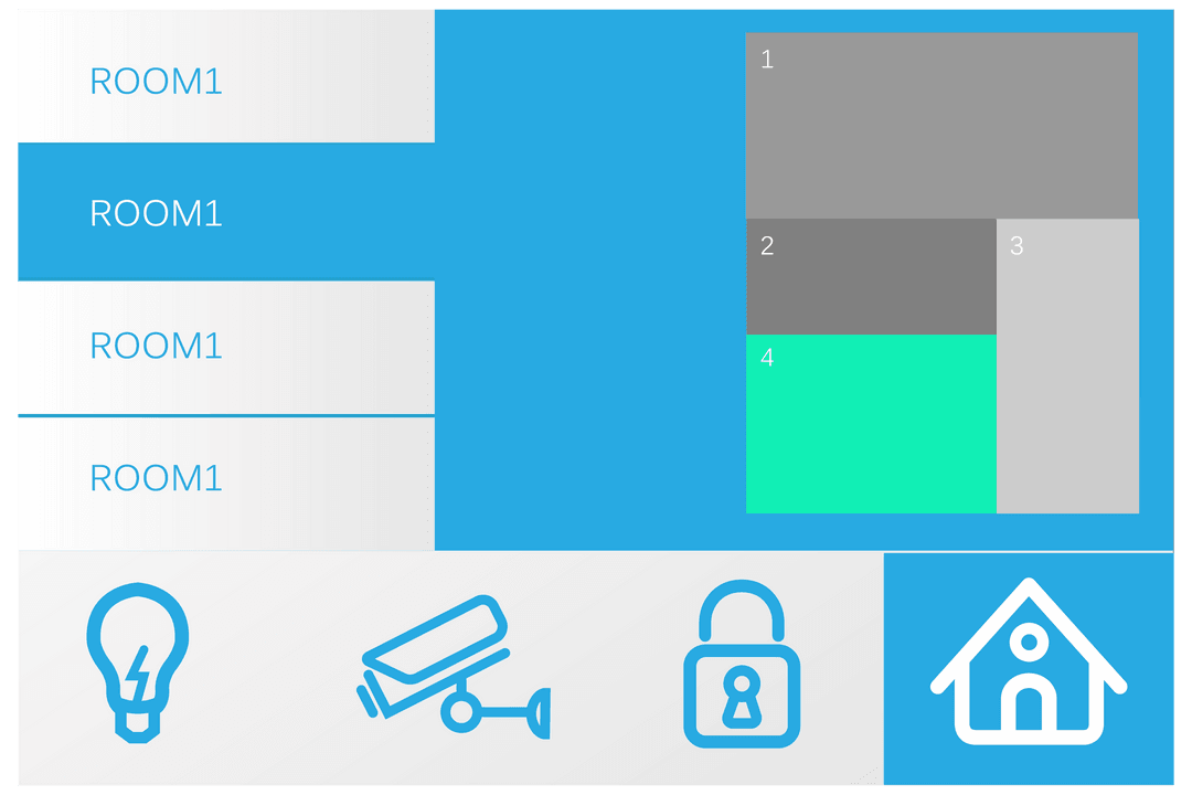 Transparent Intelligent Home Security Interface Illustration