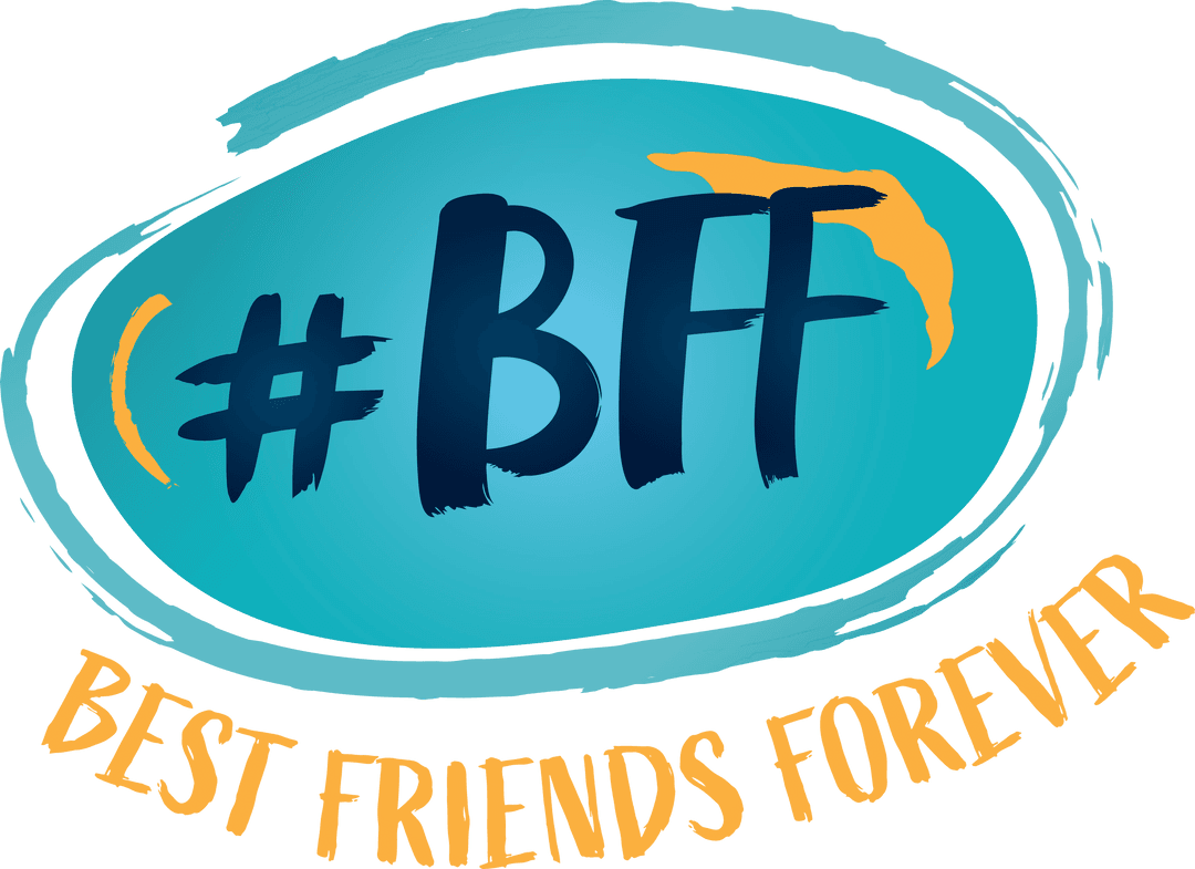 BFF Custom Typography Design on Transparent Background