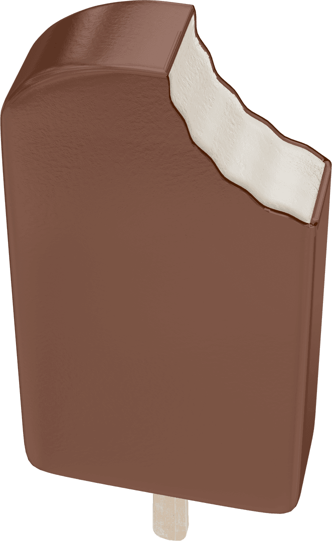 Transparent Chocolate Coated Ice Cream Bar Illustration