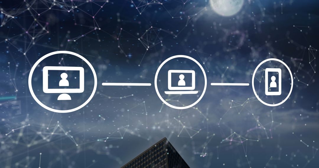 Abstract Data Connectivity Concept with Digital Interface Graphics