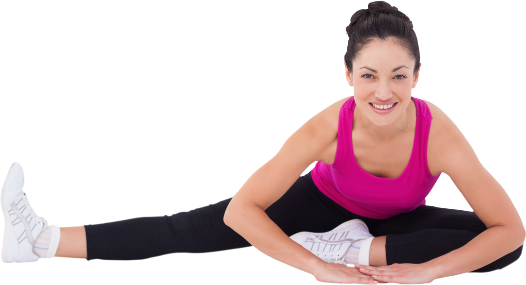 Woman Stretching Leg in Fitness Exercise on Transparent Background - Download Free Stock Images Pikwizard.com