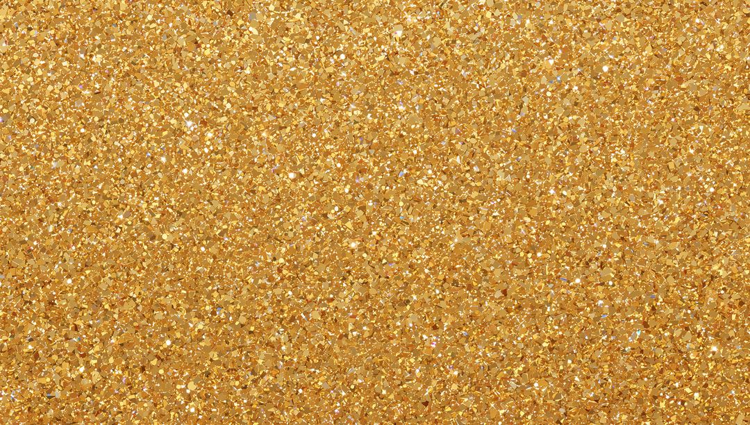 Gold Glitter Texture with Sparkling Metallic Flakes and Shimmering Bokeh Highlights Macro