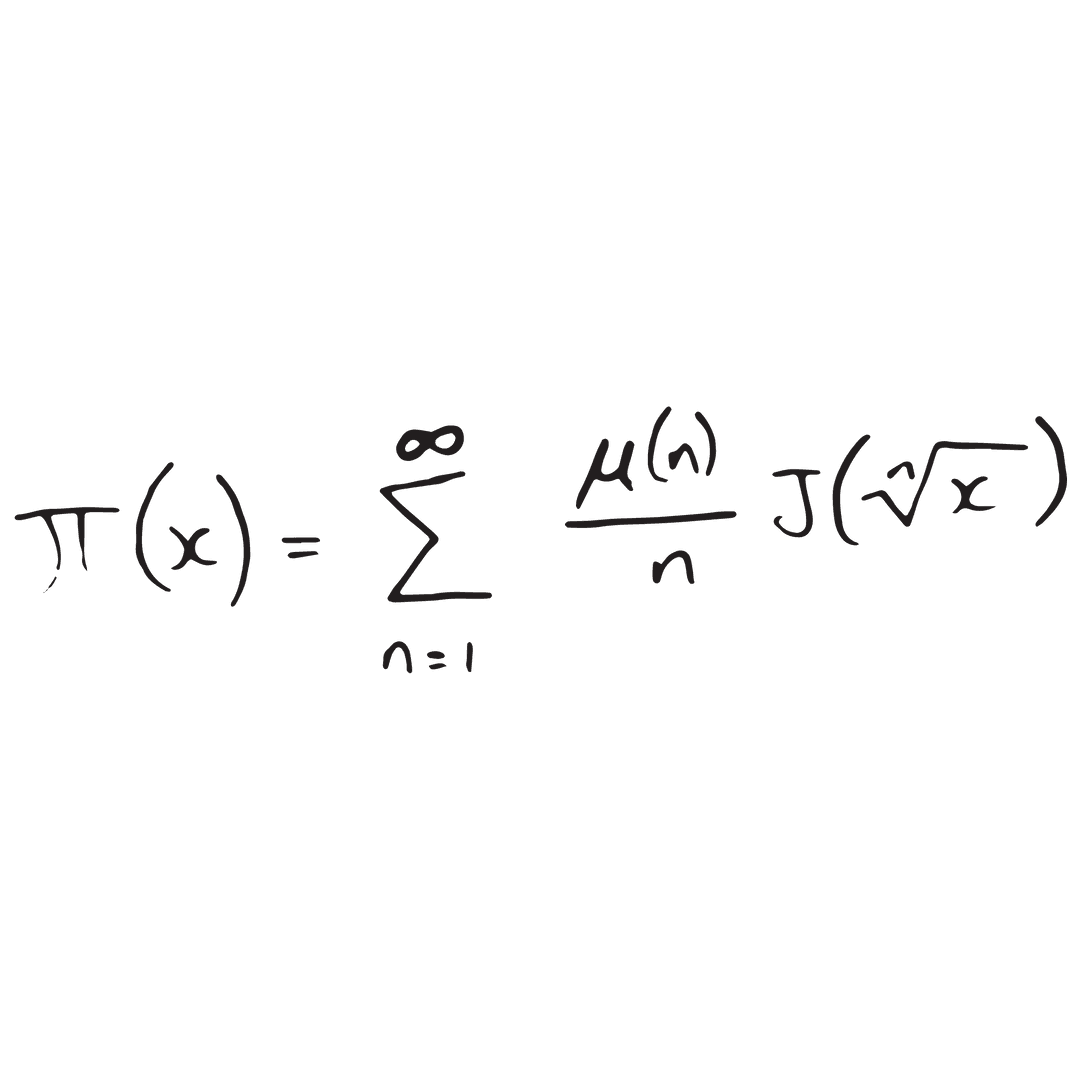 Complex Mathematical Equation on Transparent Background