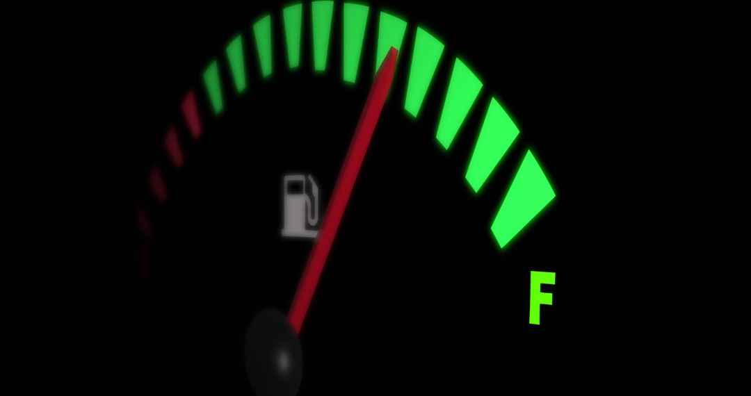 Full Fuel Gauge on Black Background for Transportation Concept - Free Images, Stock Photos and Pictures on Pikwizard.com