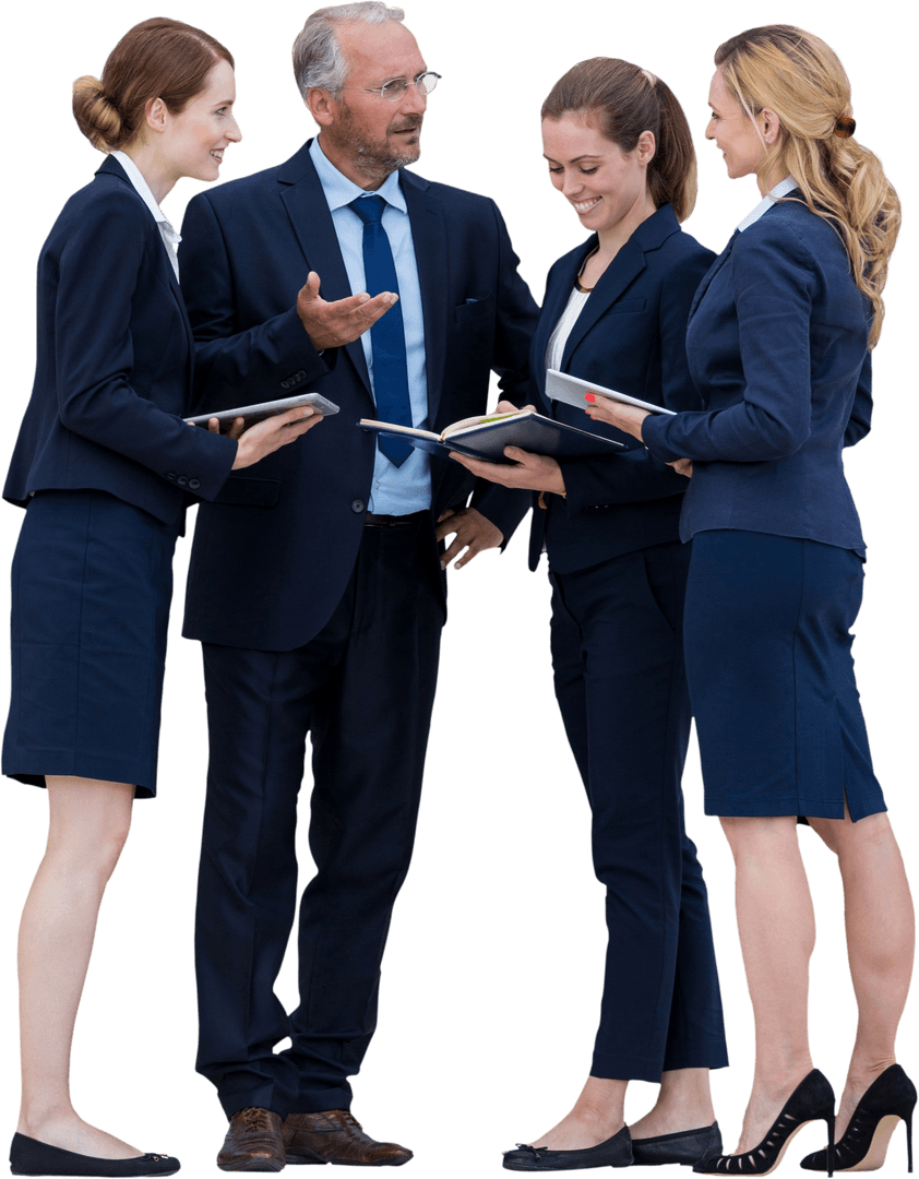 Transparent Business Team Meeting with Enthusiastic Discussion