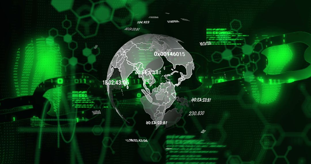 Futuristic Digital Earth with Floating Scientific Data