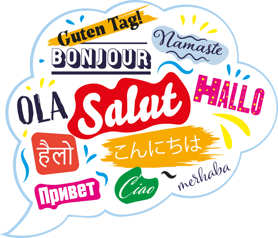 Transparent Greeting Words Bubble Greeting Multilingual Diversity Symbol