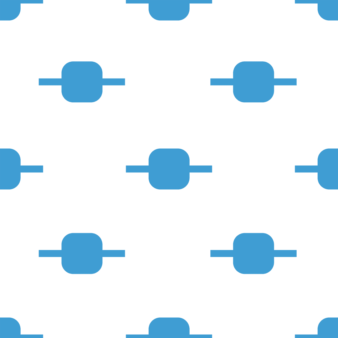 Blue Modern Badges Pattern on Transparent Background for Designs