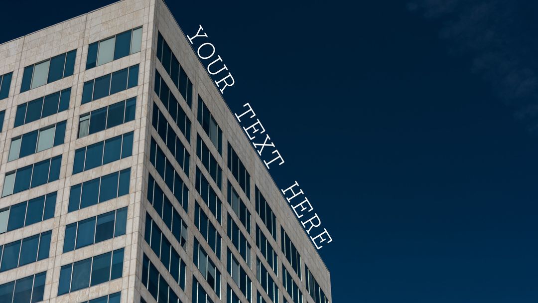 Skyscraper with Customizable Text for Corporate Success and Growth - Download Free Stock Templates Pikwizard.com