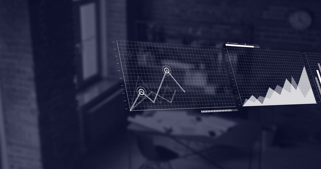Digital Financial Data Processing in Minimalist Office Space