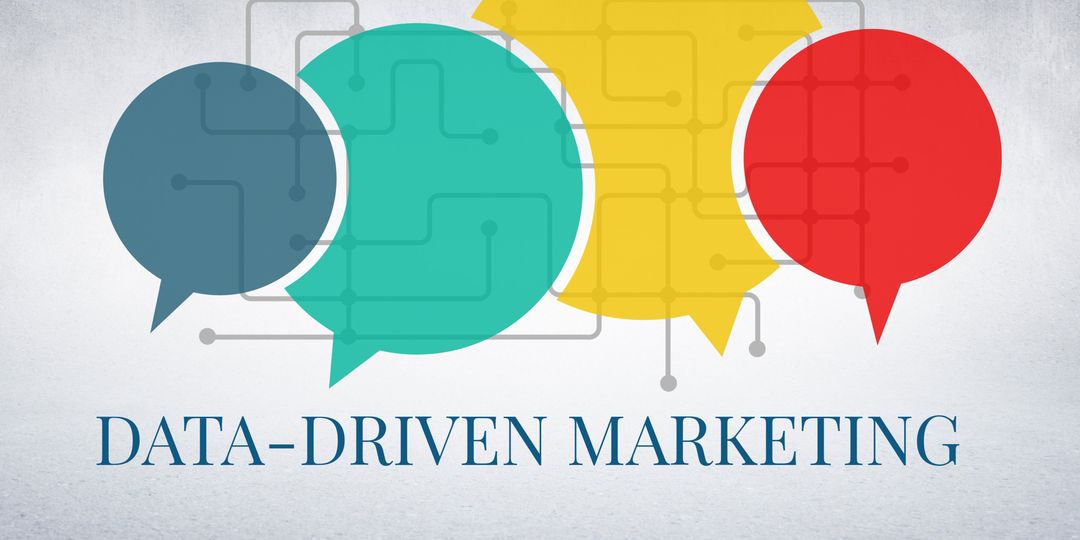 Colorful Speech Bubbles Represent Data-Driven Marketing
