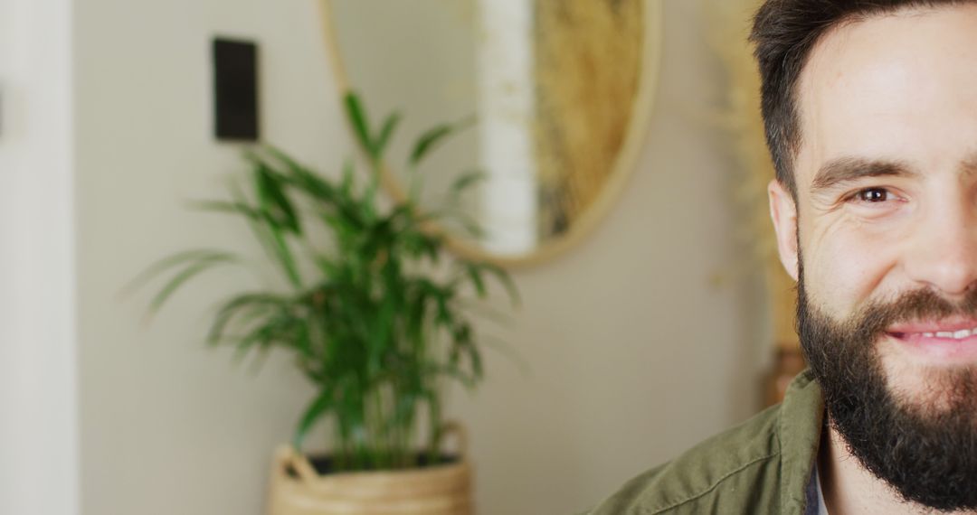Happy Couple Relaxing at Home with Plants and Togetherness