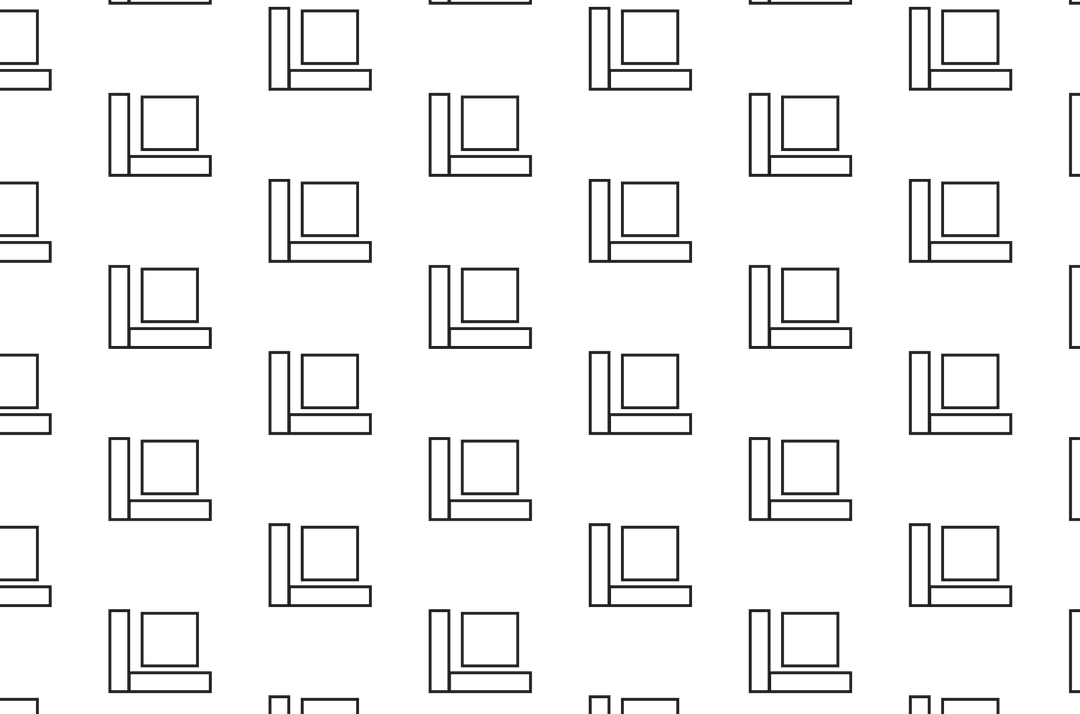 Minimalist Black Square Pattern Transparent Background Illustration