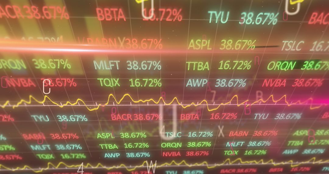 Futuristic Digital Stock Trading Dashboard Display with Charts