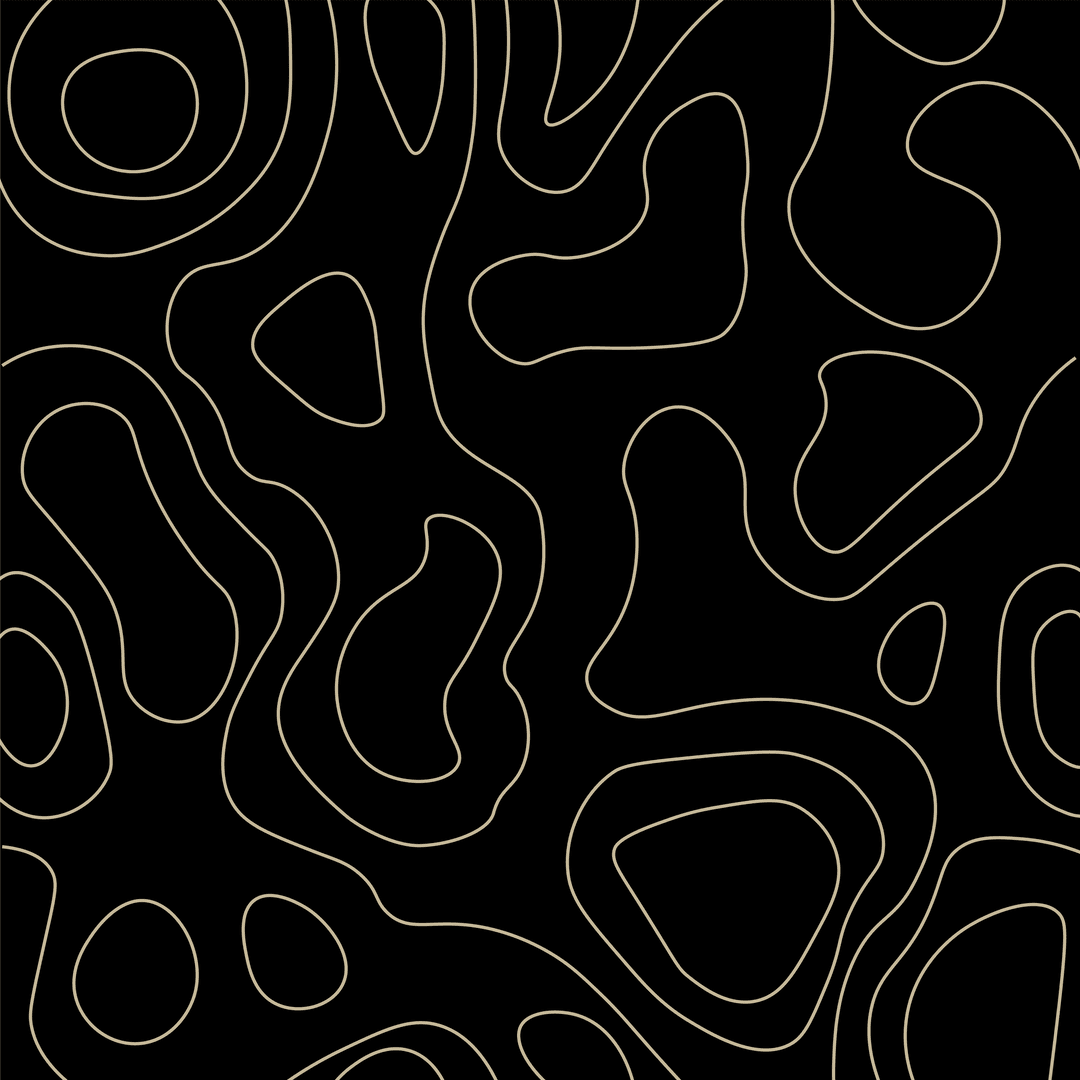 Organic Contour Lines Pattern on Transparent Brown Background