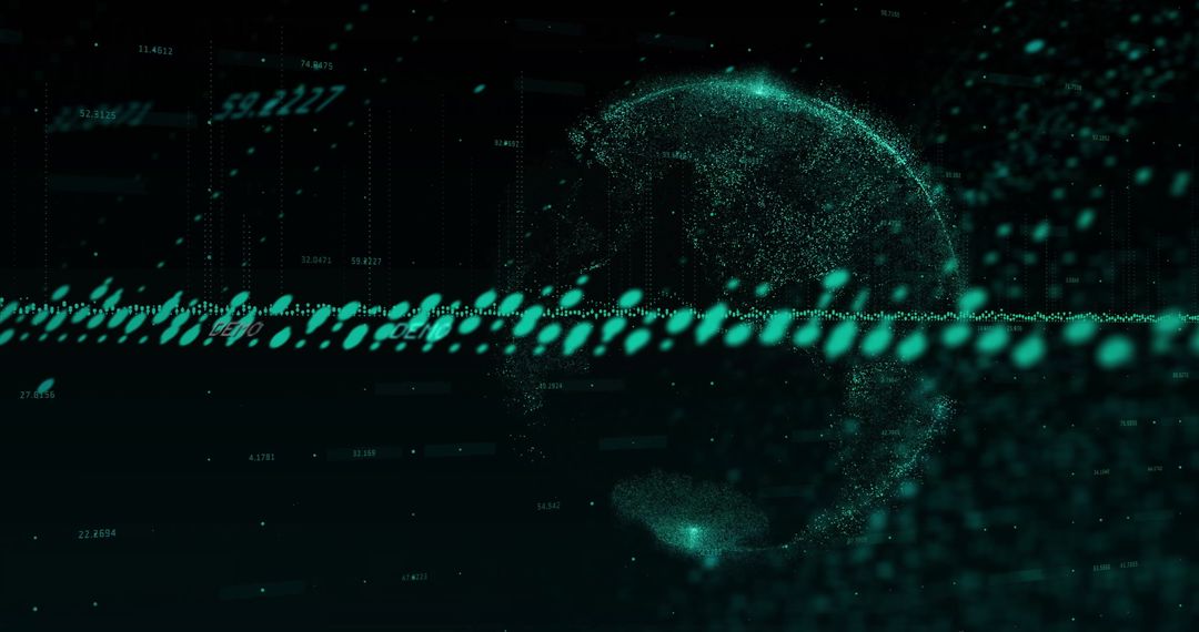 Digital Data Stream Converging with Global Abstract Sphere