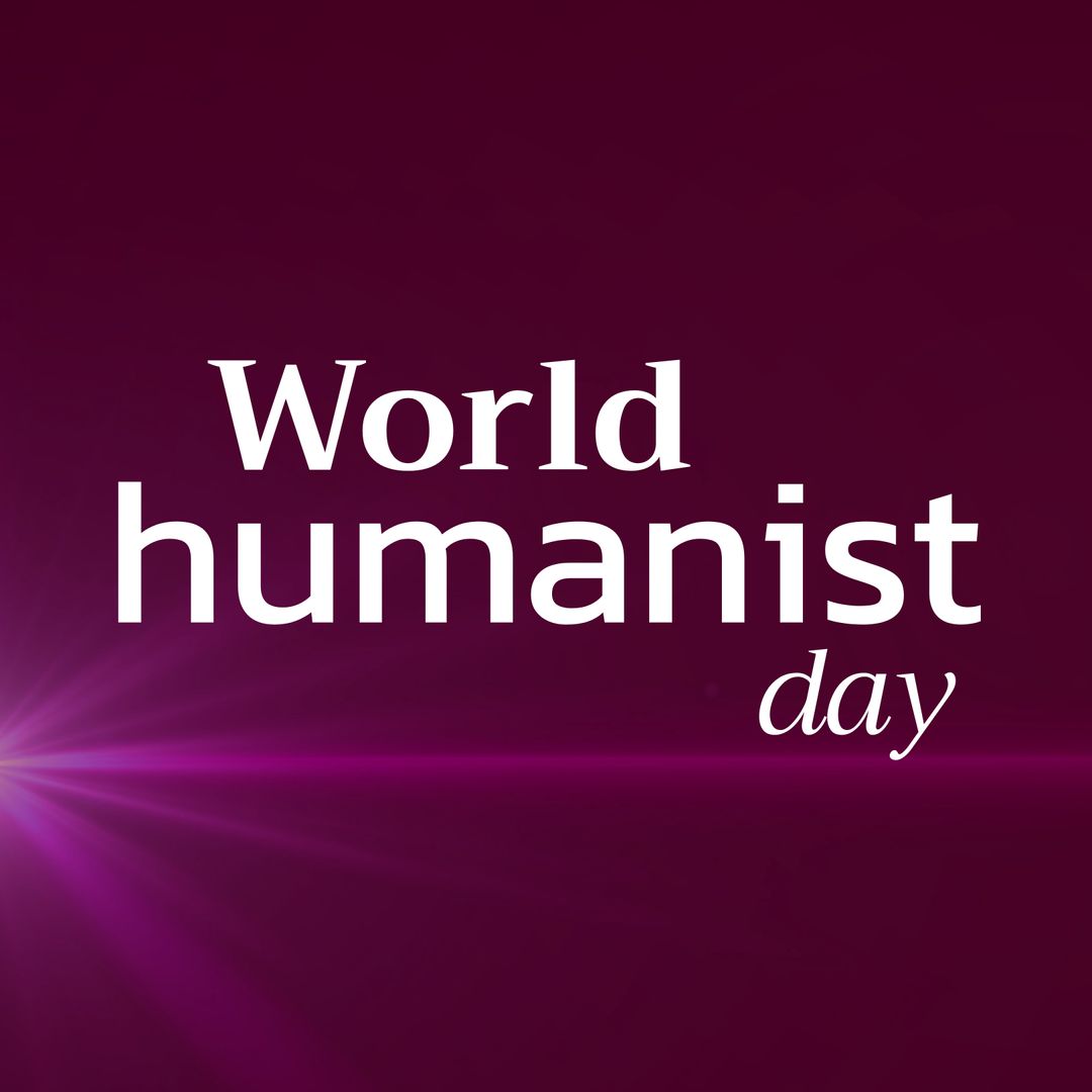 World Humanist Day Celebration Graphic With Violet Background