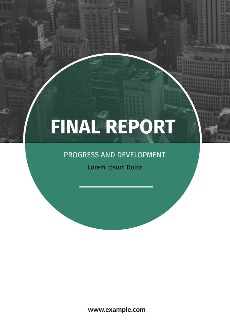 Professional Final Report Template with Urban Cityscape Background