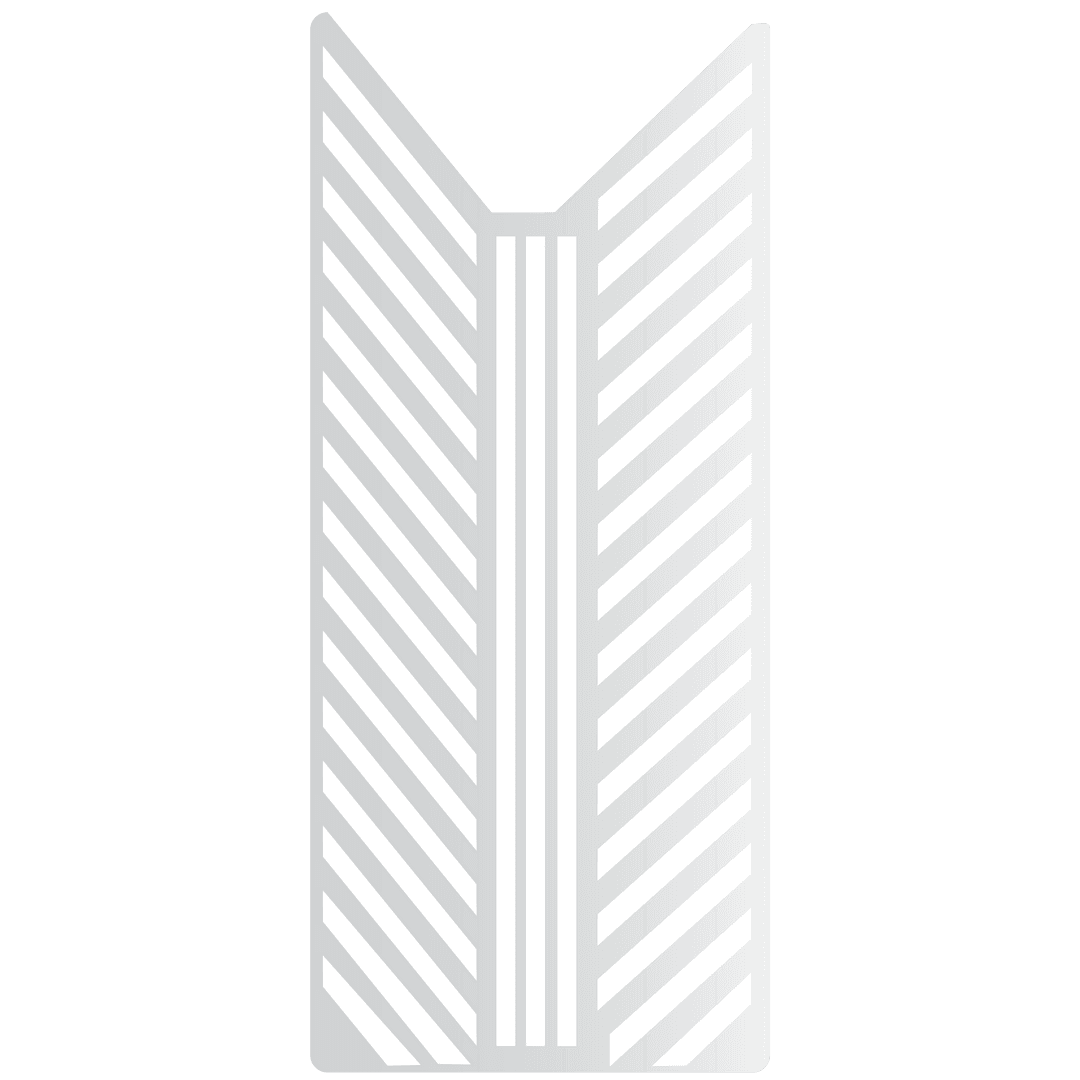 Abstract Geometric Pattern with White Lines on Transparent Background