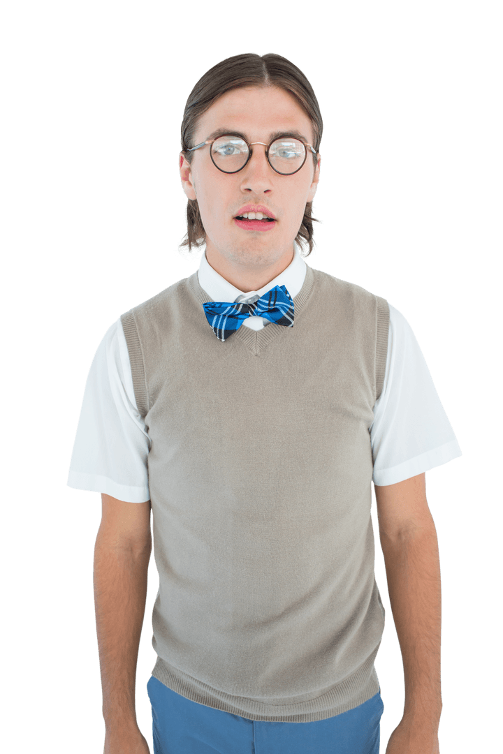 Transparent Geeky Hipster in Clothing
