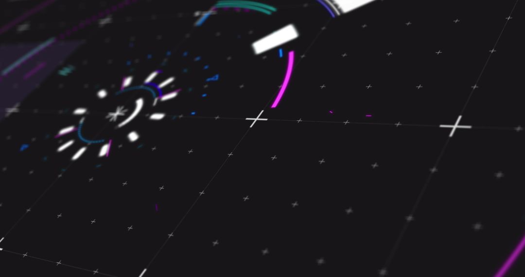 Digital Interface with Futuristic Scanning Patterns