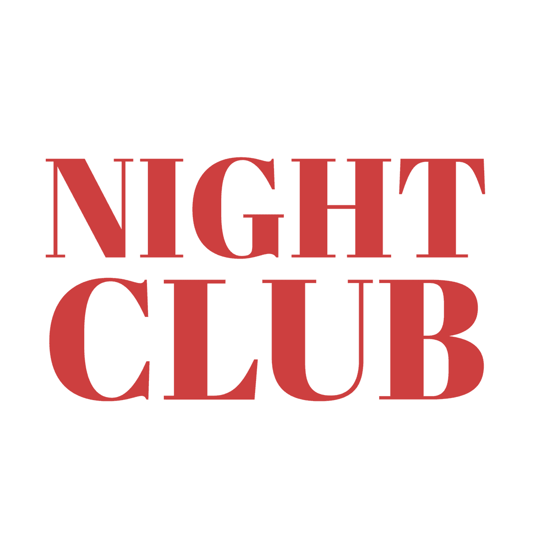 Night Club Text with Transparent Background for Entertainment Design