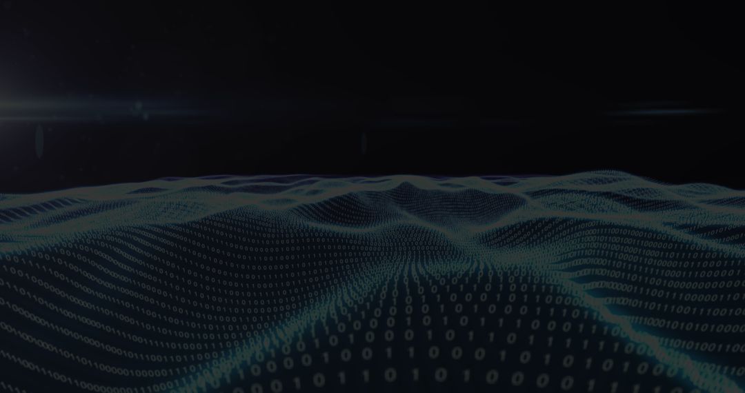 Futuristic Binary Coding Wave with Digital Data Lines - Free Images, Stock Photos and Pictures on Pikwizard.com