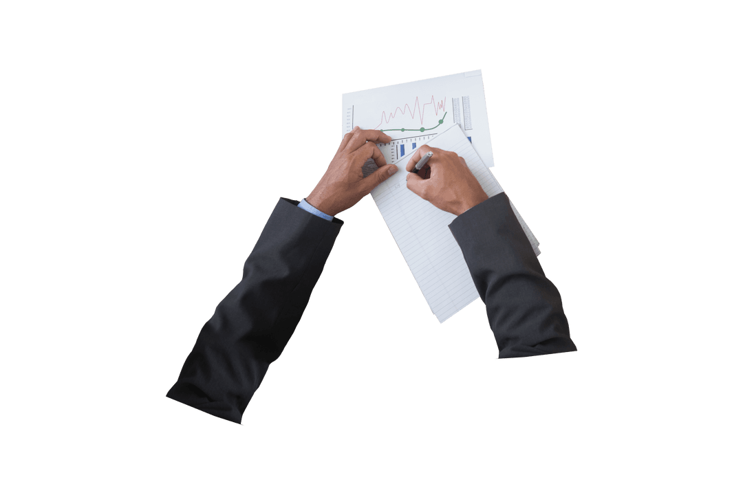 Hands Analyzing Graph on Transparent Background - Download Free Stock Images Pikwizard.com