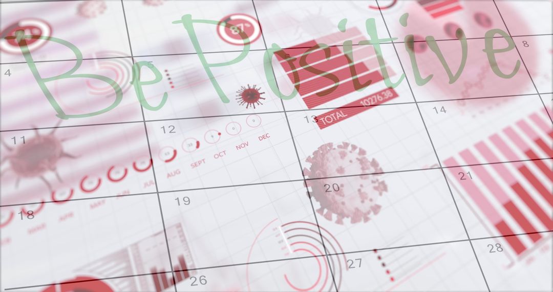 Motivational Message on Calendar with COVID-19 Imagery