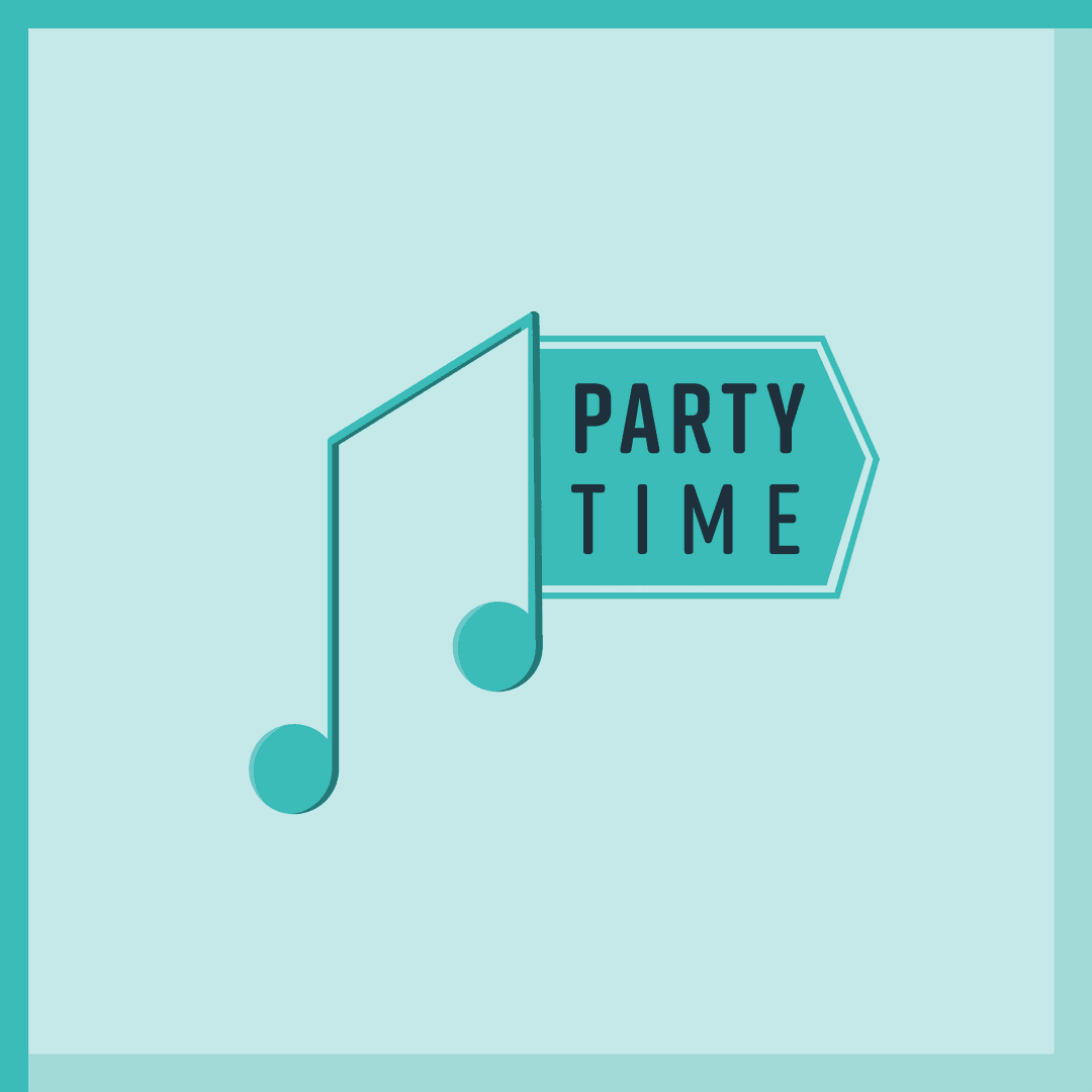 Transparent Party Time Note Illustration for Celebrations