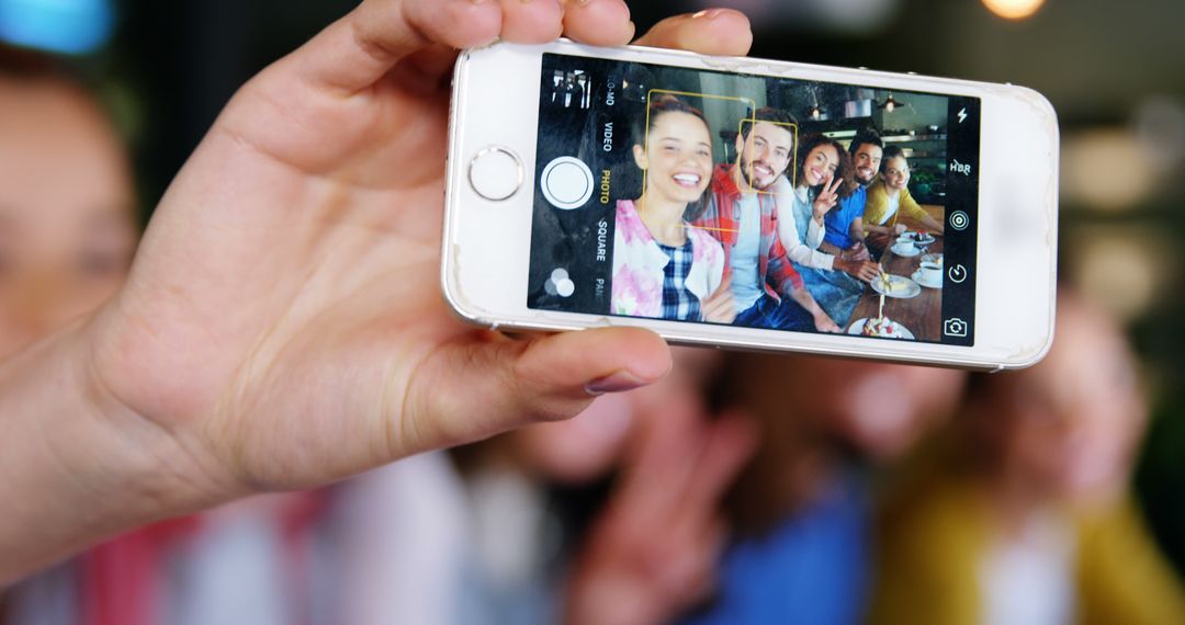 Group of Friends Taking Selfie While Hanging Out at Cafe - Free Images, Stock Photos and Pictures on Pikwizard.com