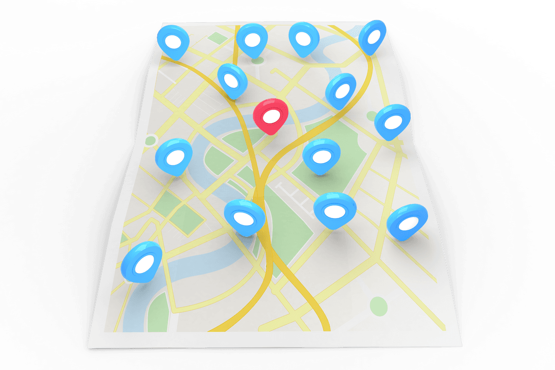 Transparent Digital Map with Multiple Location Points - Download Free Stock Images Pikwizard.com