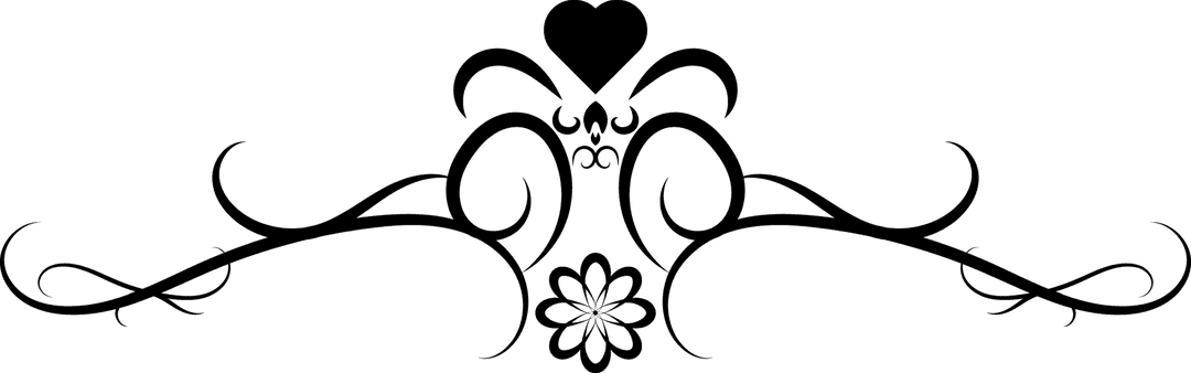 Elegant Black White Pattern with Transparent Background