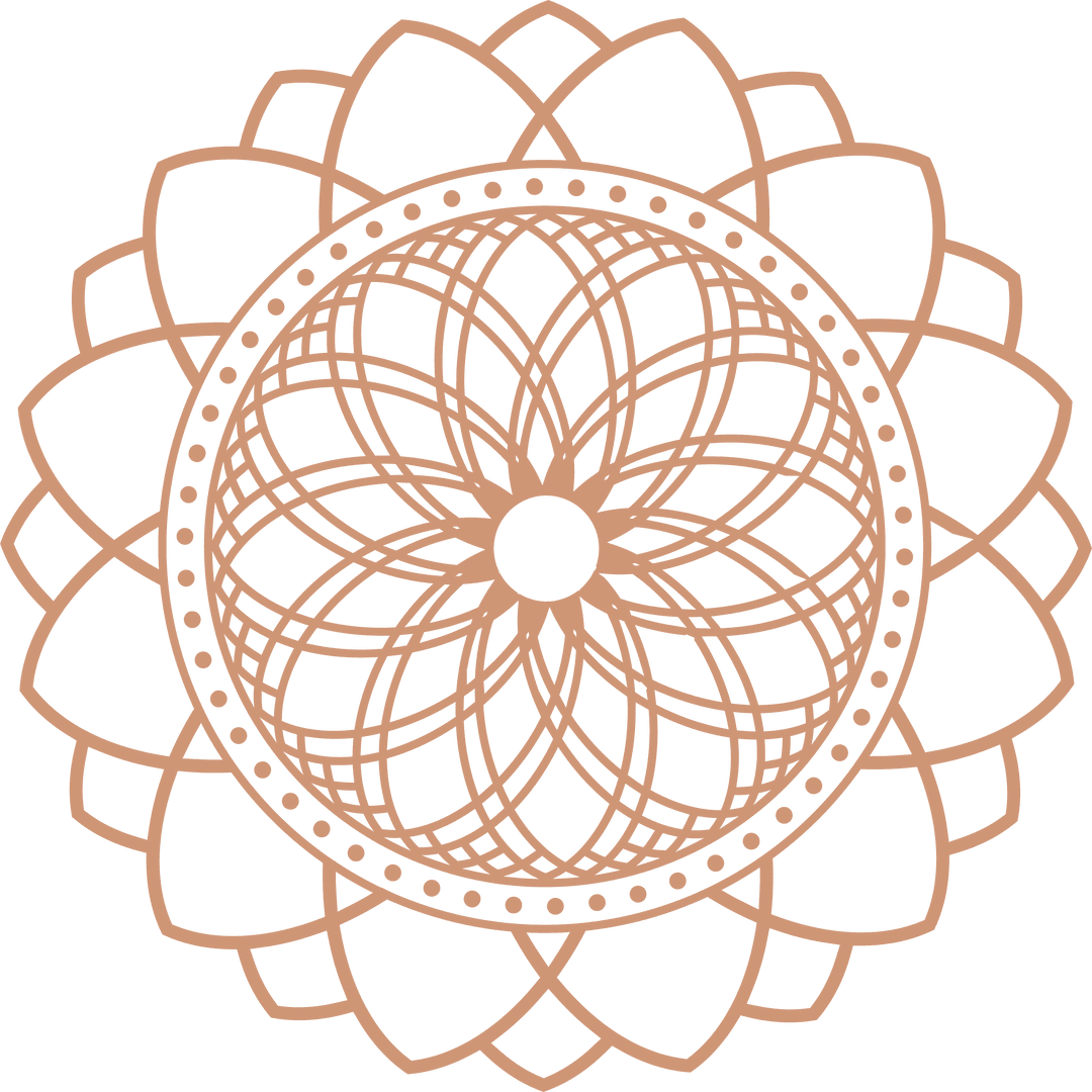 Geometric Gold Mandala Rotating on Transparent Background