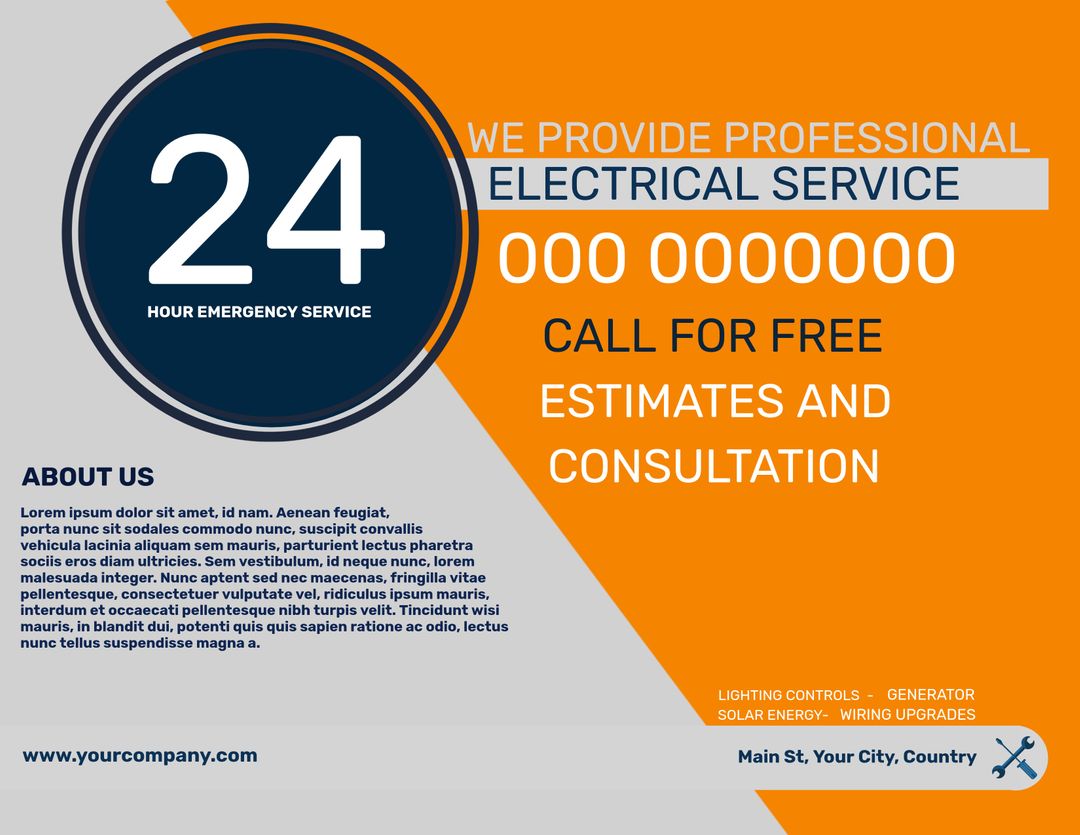 Professional Electrical Service Advertisement Flyer