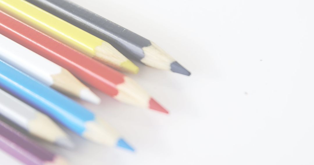 Colorful Pencils with Light Pastel Filter Brighten Creative Spaces