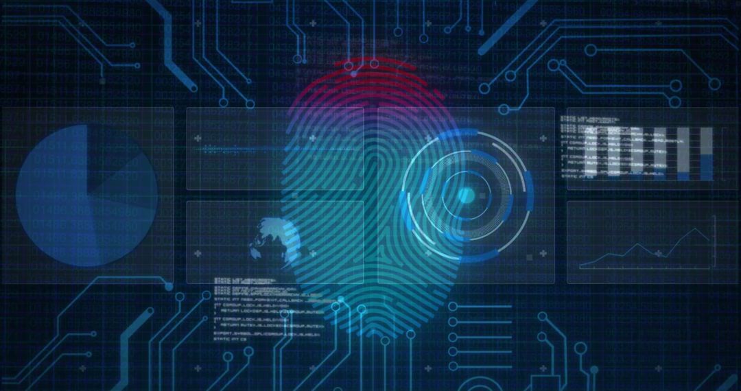 Biometric Fingerprint Authentication Technology Concept